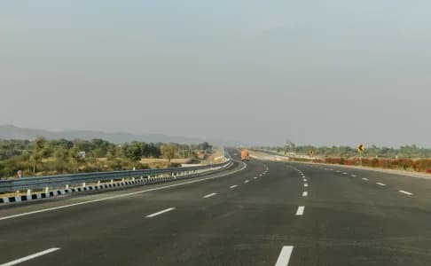 Wide multi-lane highway stretching toward the horizon